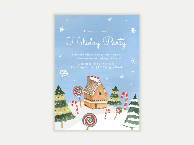 Lollipop Lane - winter - Invitation