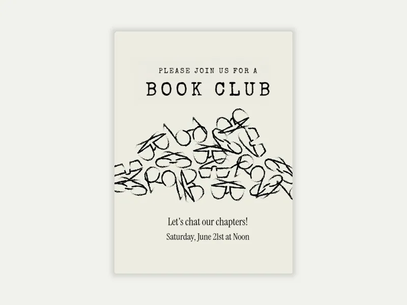 Looking Forward To Reading Invitation free template design