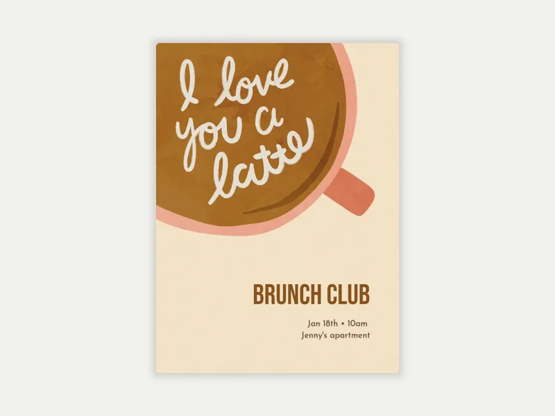 Love You Latte - brunch_lunch - Invitation