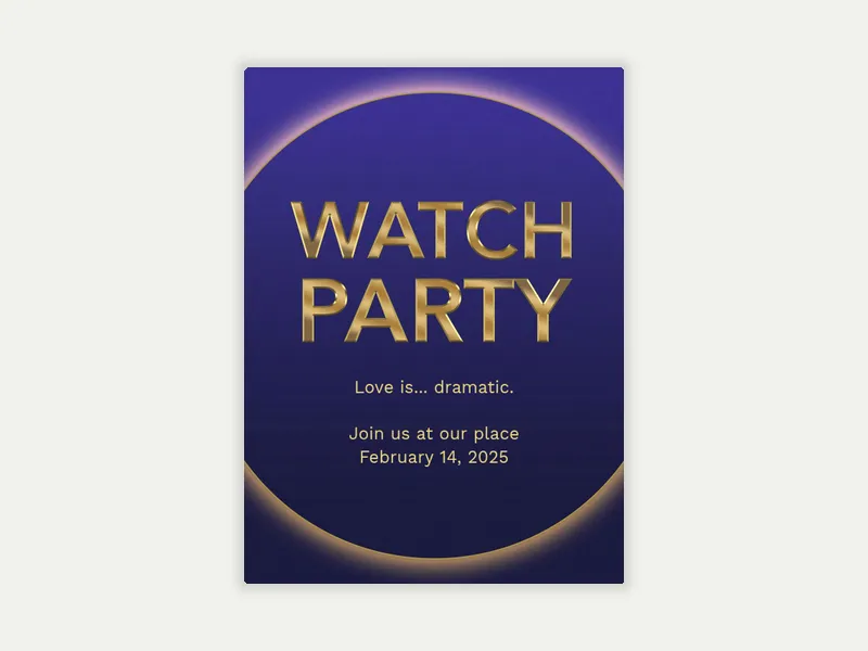 Love on Screen Invitation free template design