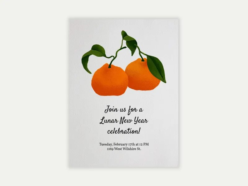 Lucky Oranges Invitation free template design
