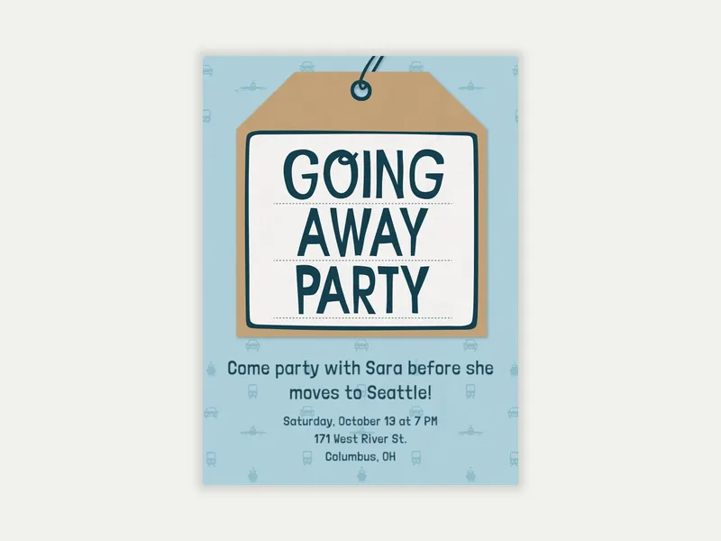 Luggage Tag - retirement_farewell - Invitation