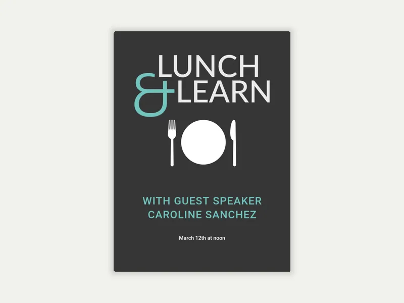 Lunch and Learn Invitation free template design