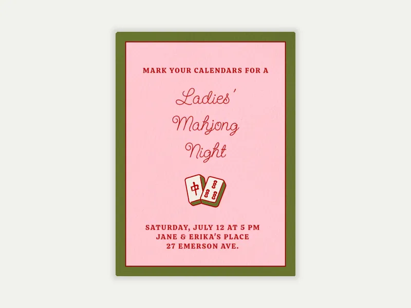 Mahjong Mingle - featured - Invitation