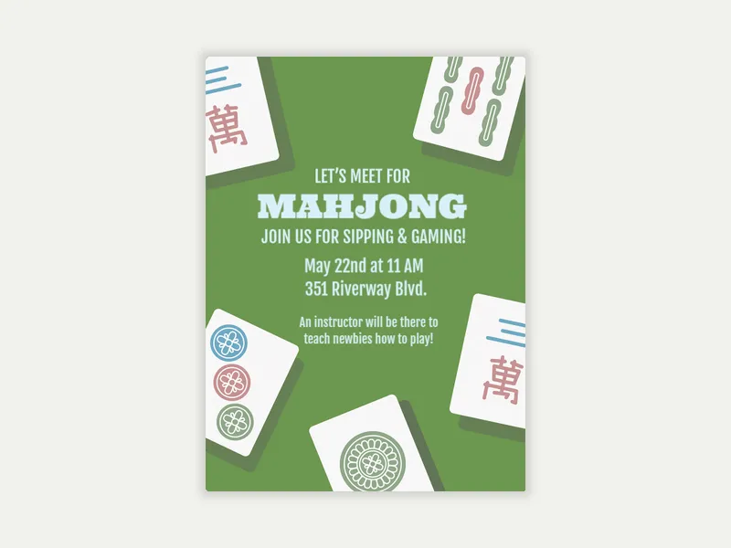 Mahjong Tiles - featured - Invitation