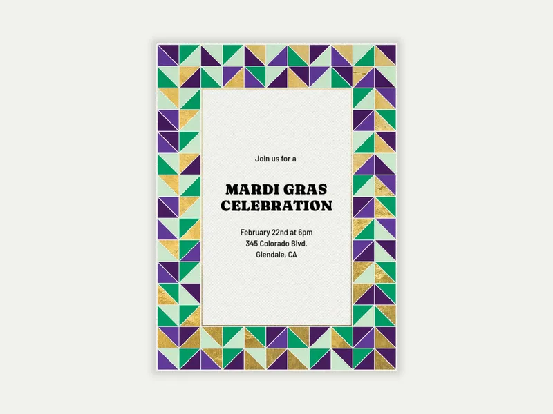 Mardi Gras Mosaic - mardi_gras - Invitation