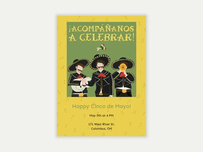 Yellow & Green Mariachi Band - featured - Invitation