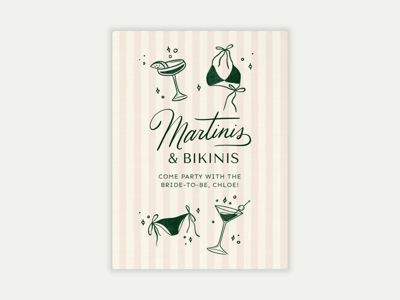 Martinis and Bikinis - featured - Invitation