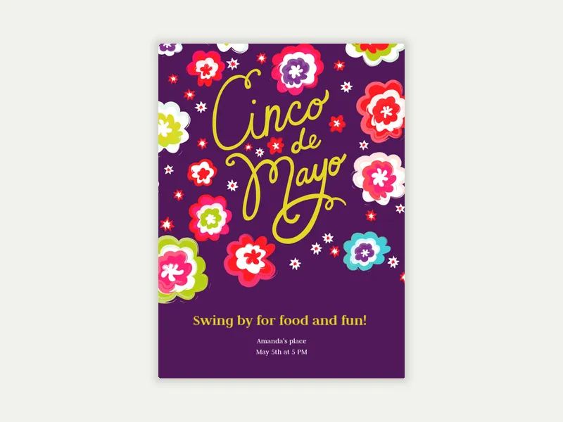 Mayo Flores - cinco_de_mayo - Invitation