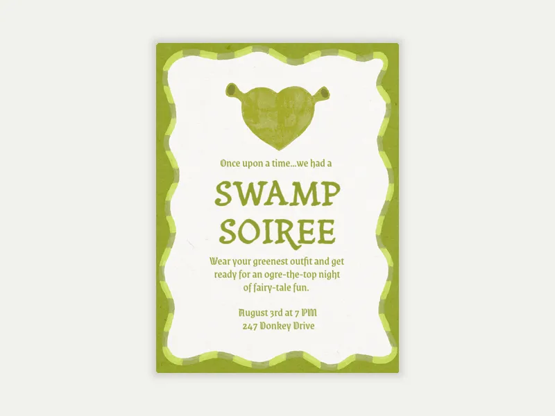 Me Swamp Invitation free template design