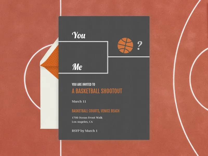 Me You Bracket Invitation premium template design