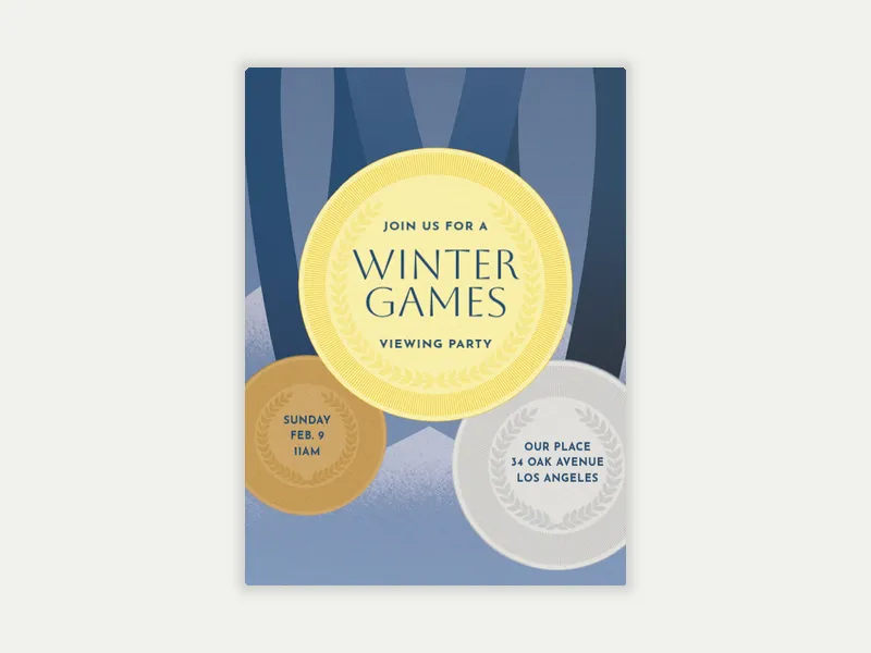 Medals Invitation free template design