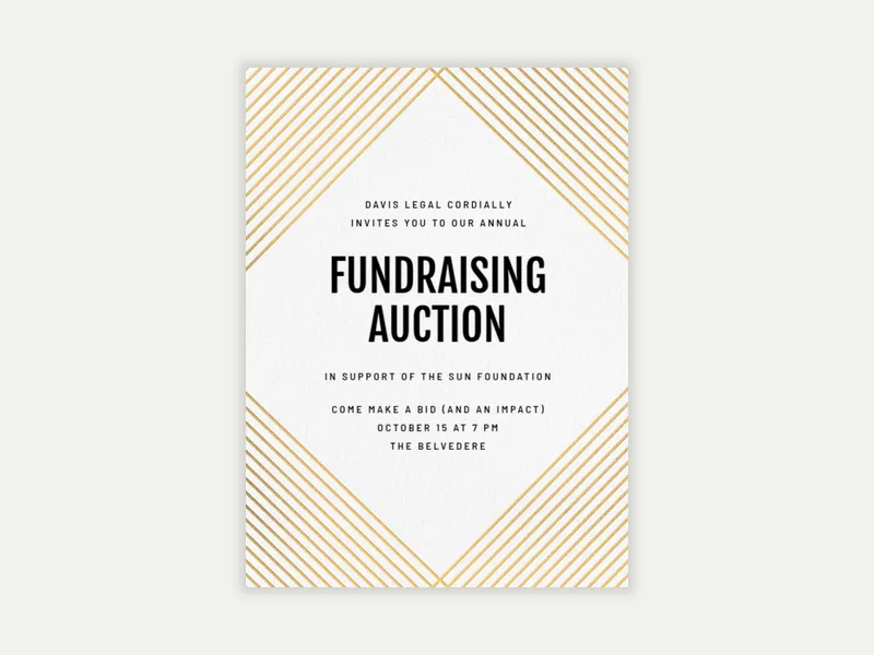 Metallic Diamond - charity_fundraisers - Invitation