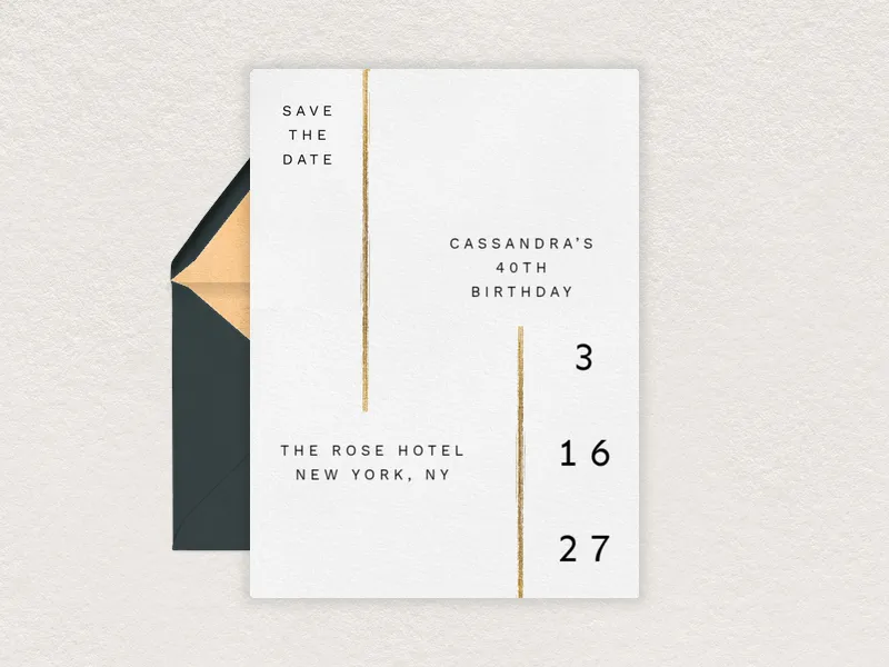 Minimalist Gold - Save the Date - business_save_the_date - Invitation