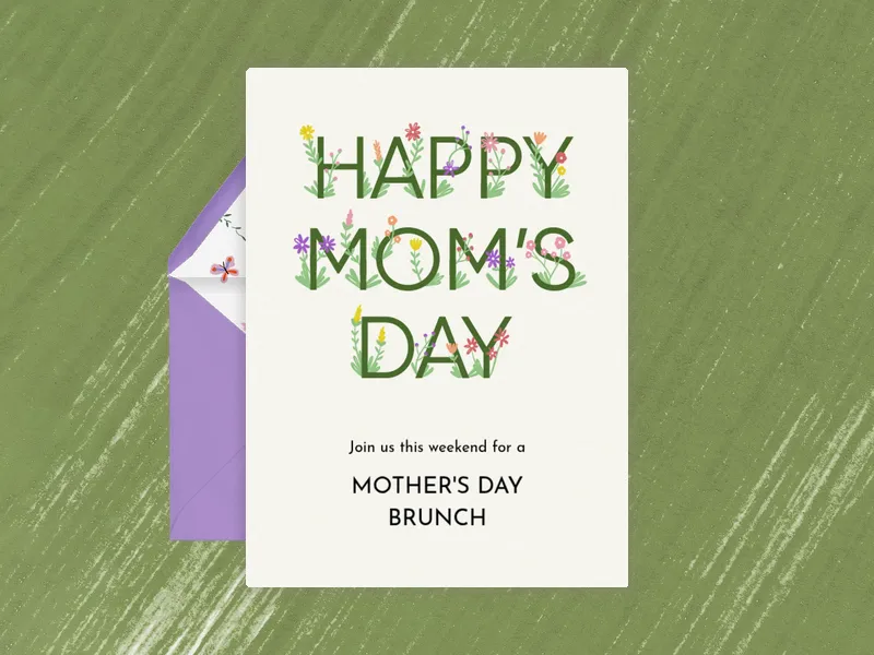 Mom's Day Invitation premium template design
