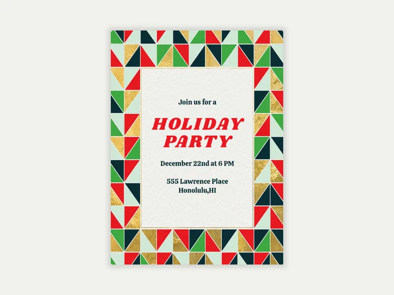 Mosaic Joy Invitation free template design