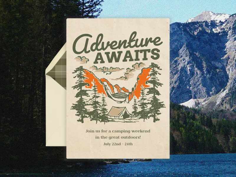 Mountains of Fun - bachelor - Invitation