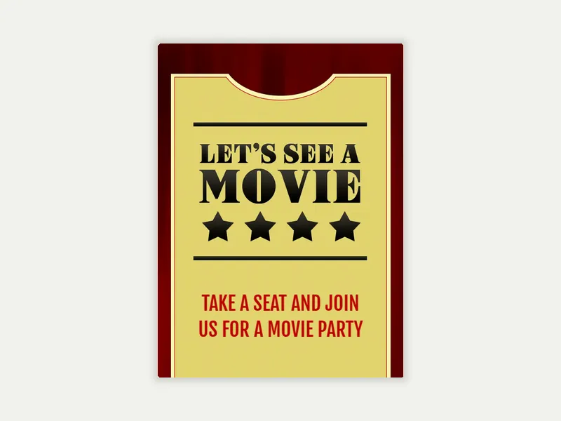 Movie Ticket - viewing_party - Invitation
