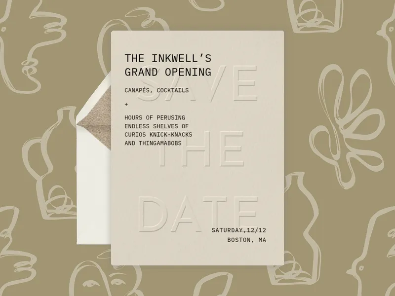 Natural & Embossed - Save the Date - parties_save_the_date - Invitation