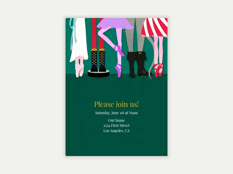 Nutcracker Feet - featured - Invitation