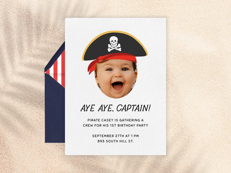 Oh, Captain (Photo) - babyandkids_dyo_uyo - Invitation
