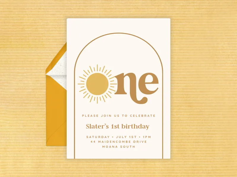One Big Ray of Sunshine - babys_first - Invitation