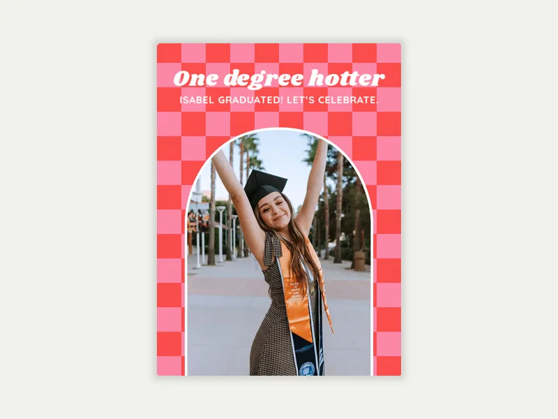 One Degree Hotter (Photo) Invitation free template design