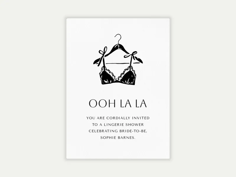 Ooh La La Invitation free template design