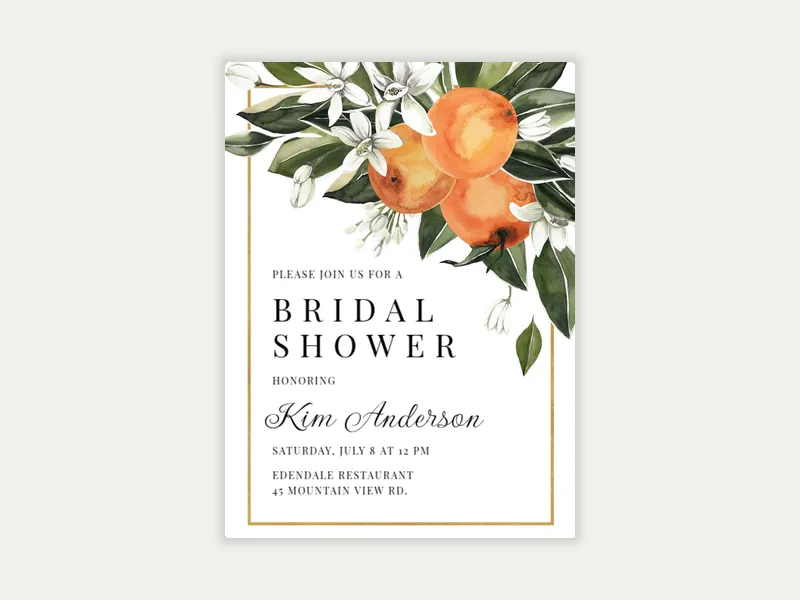 Orange Blossoms - featured - Invitation