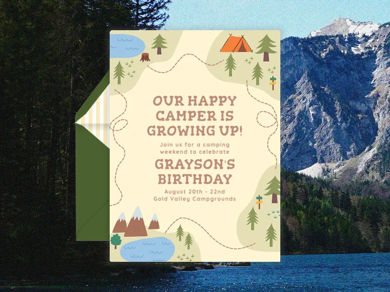 Our Happy Camper - featured - Invitation