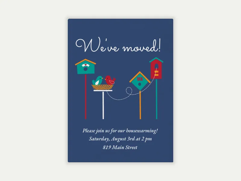 Our Nest Invitation free template design