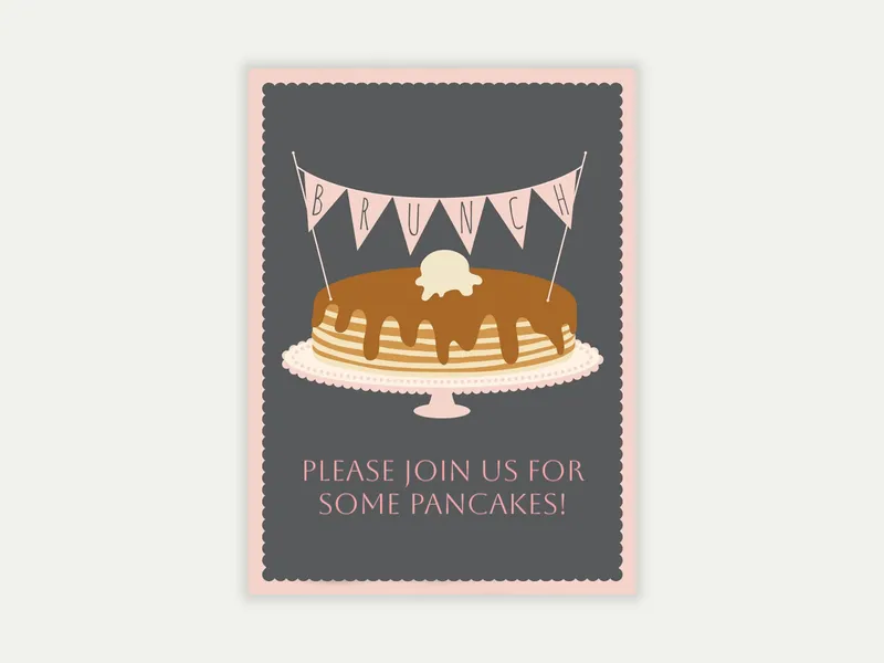 Pancake Brunch Invitation free template design