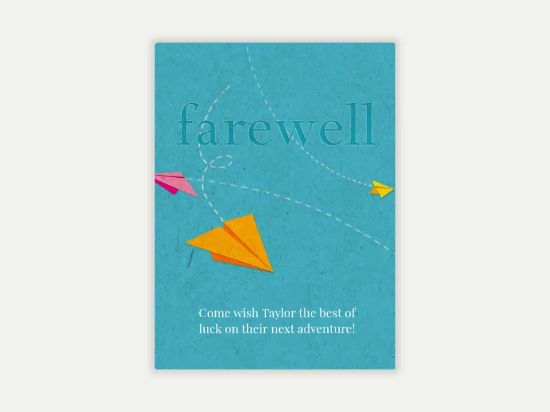 Paper Airplanes - retirement_farewell - Invitation