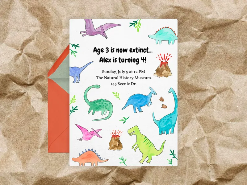 Party Dinos Birthday - featured - Invitation