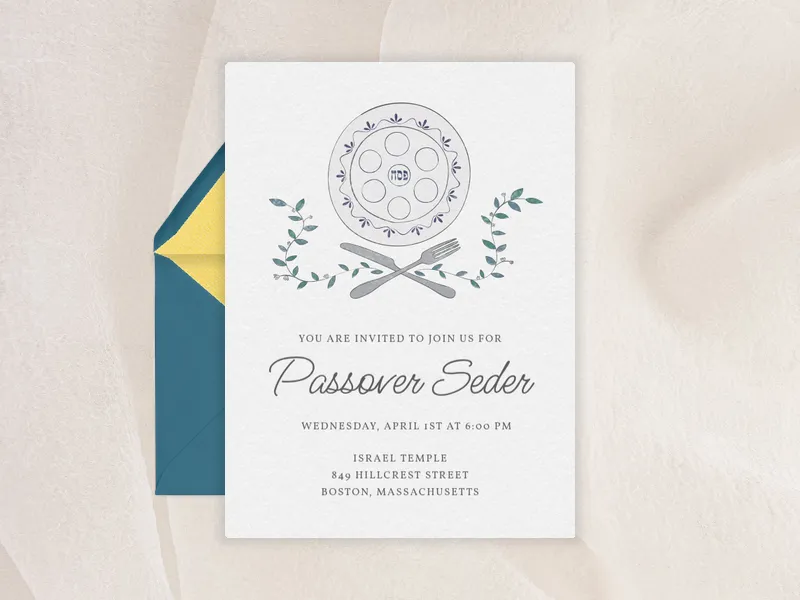 Passover Feastings - passover - Invitation