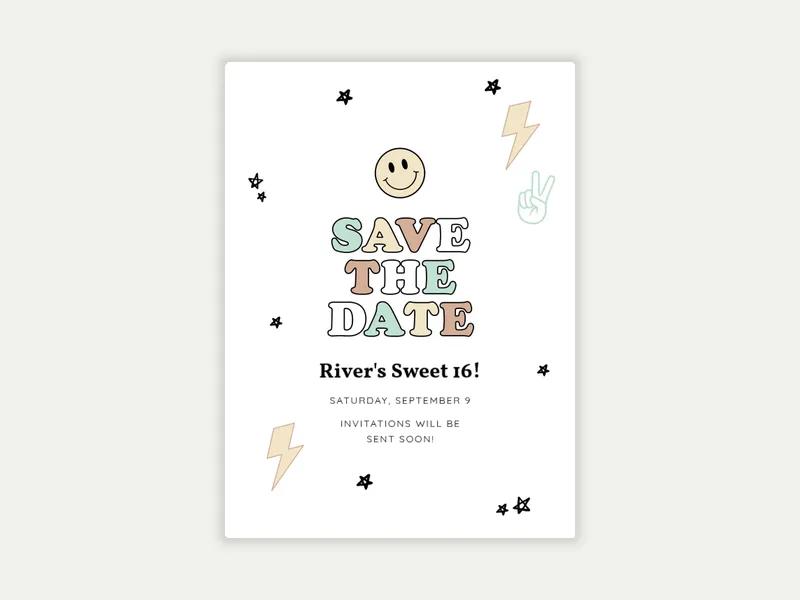 Peace, Love & Parties - Save the Date - friendsgiving - Invitation