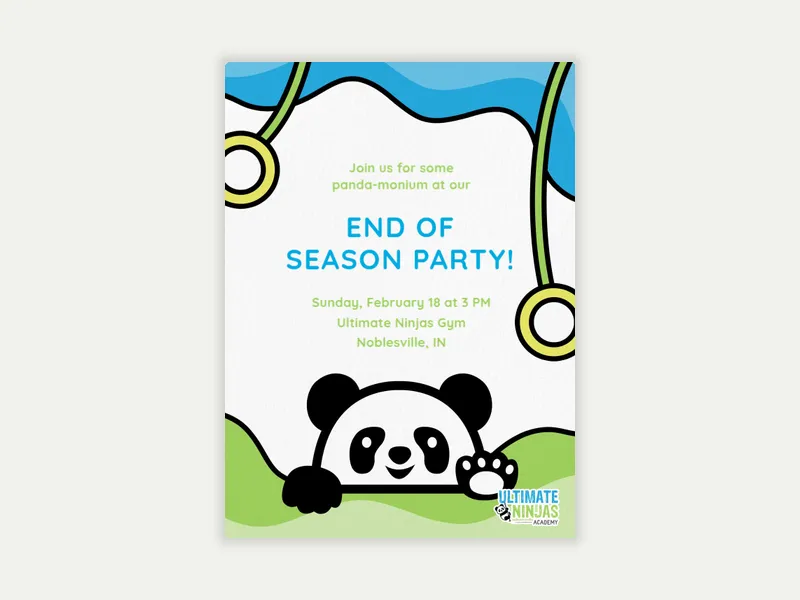 Ultimate Ninjas: Peeking Panda - ultimate_ninjas - Invitation