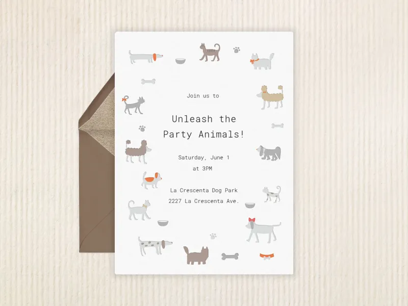 Pet All Breeds - pet_party - Invitation