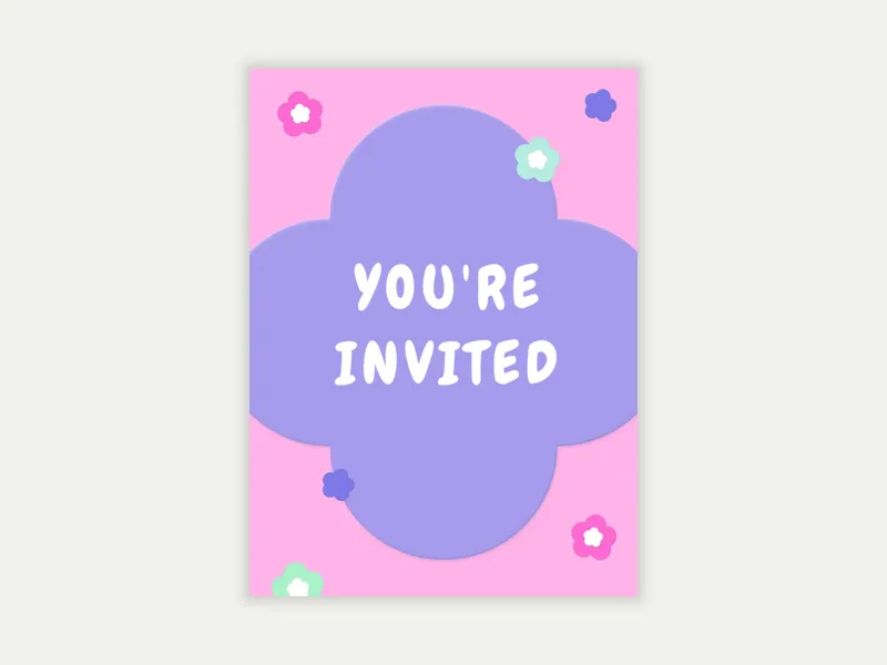 Pink & Purple You’re Invited - virtual_events - Invitation