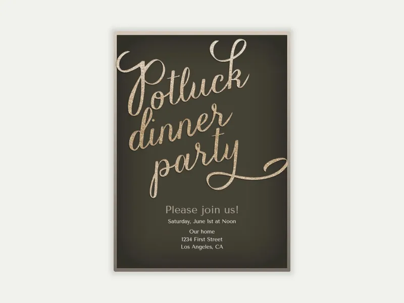 Potluck Dinner Party Invitation free template design