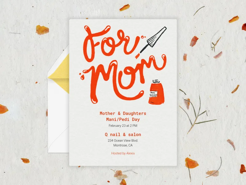 Pretty Mama Invitation premium template design