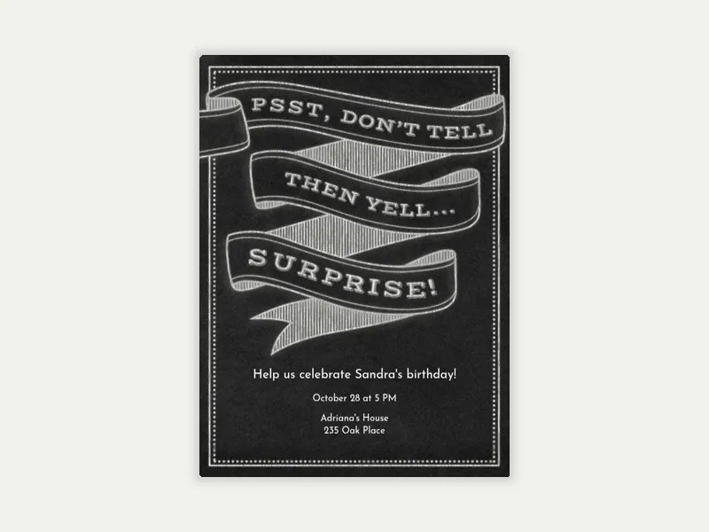 Psst... Don't Tell! - birthday_foradults - Invitation