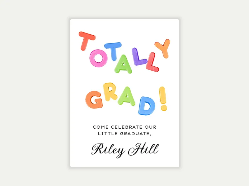 Rad Grad Invitation free template design