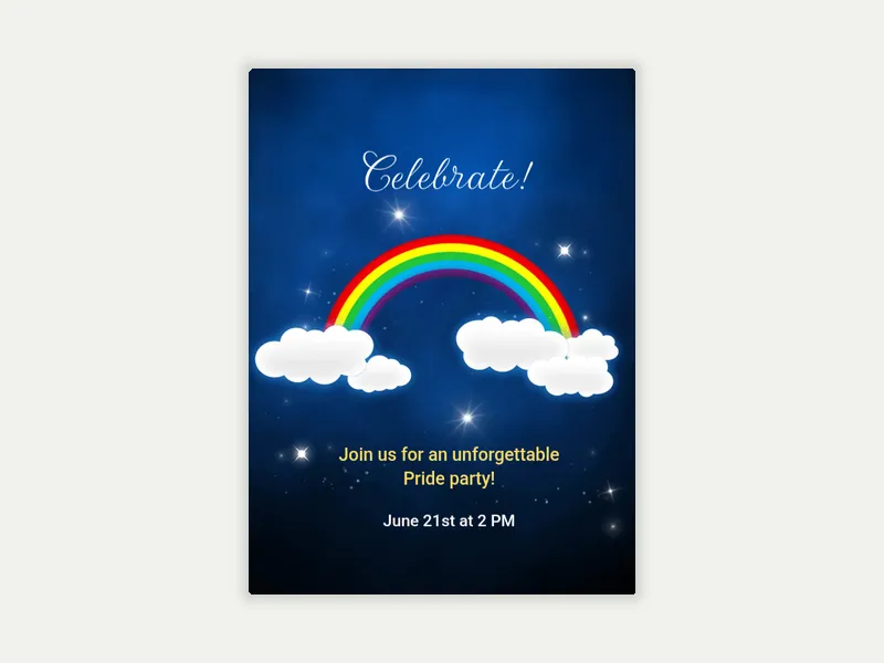 Rainbow - pride - Invitation