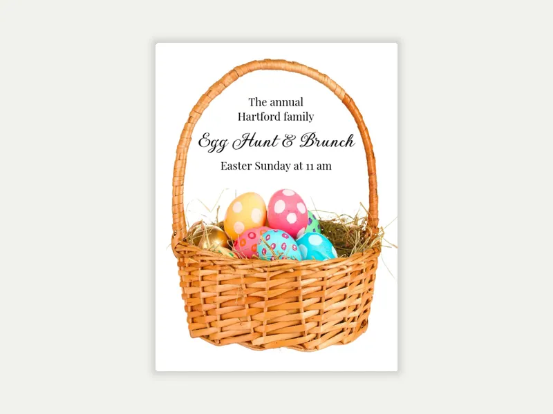 Rainbow Egg Hunt Invitation free template design