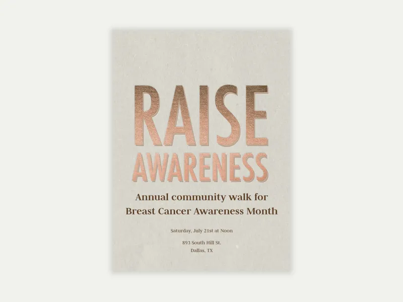 Raising Awareness Invitation free template design