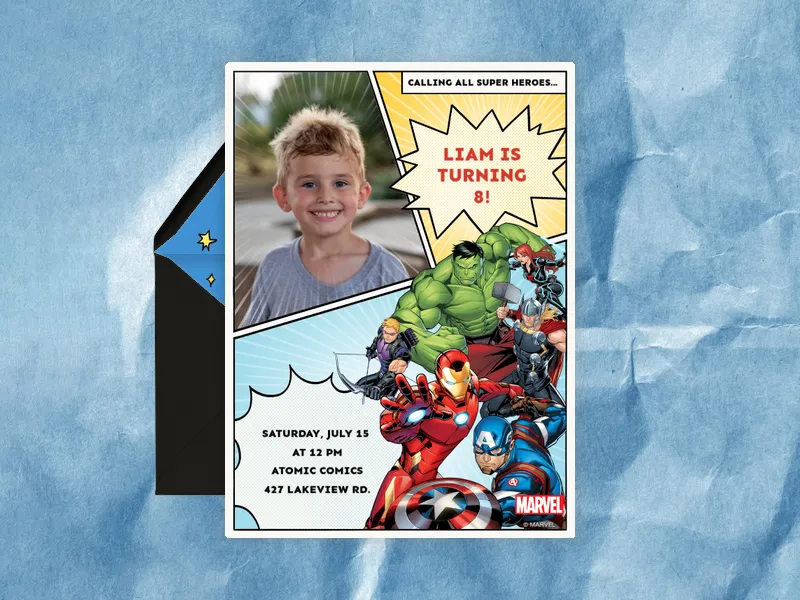 Marvel’s The Avengers: Ready for Adventure (Photo) - birthday_forkids - Invitation