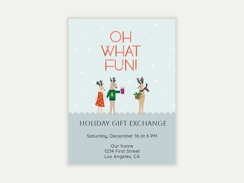 Reindeer Fun - featured - Invitation