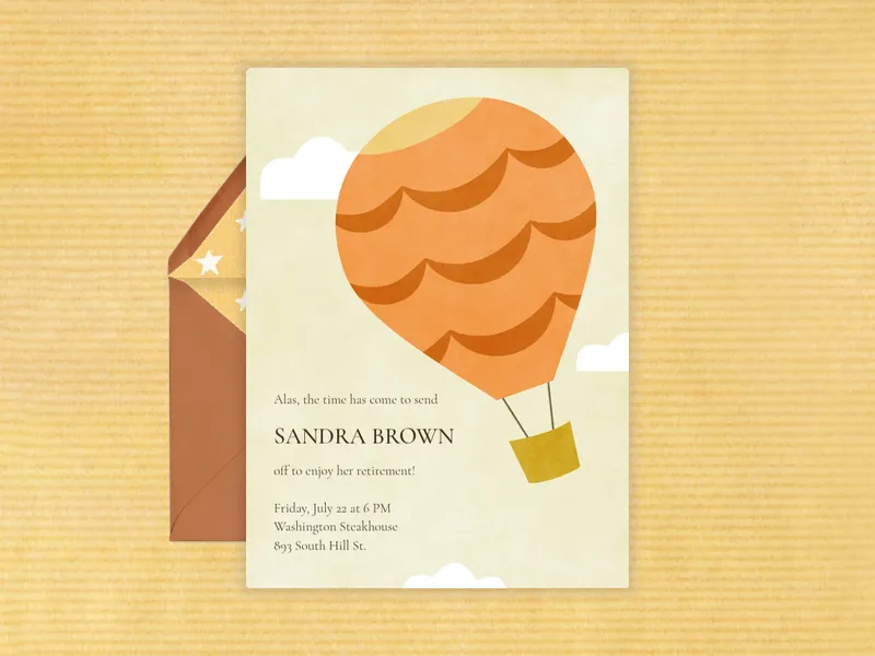 Retirement Send Off Invitation premium template design