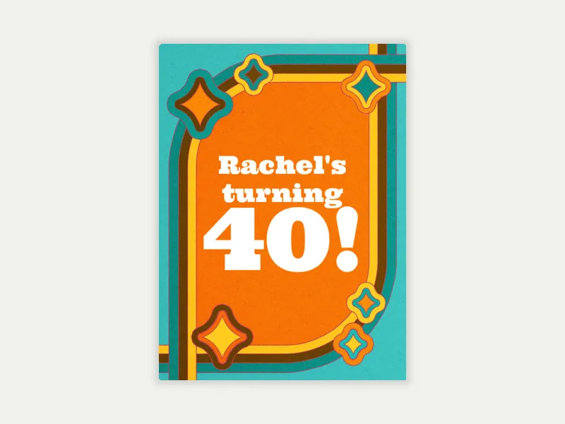 Retro Groove Birthday - featured - Invitation